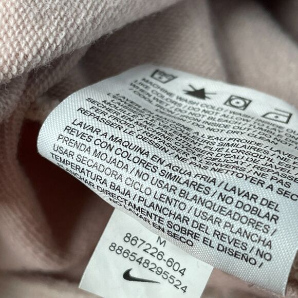 Nike Lab Essentials Hoodie Mens M Silt Red Pink Black Stretch Zip Pockets Rare - Picture 12 of 12